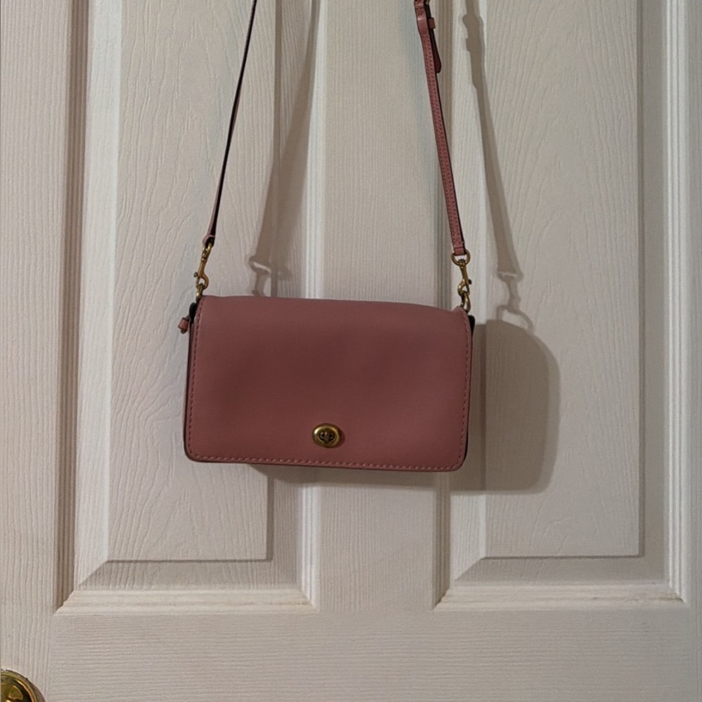 Coach Pink Leather Crossbody in pink. Vintage 1941 style